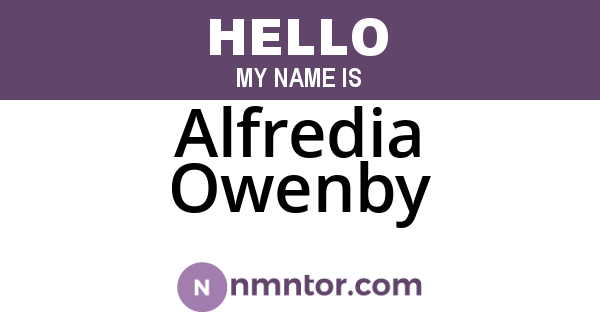 Alfredia Owenby