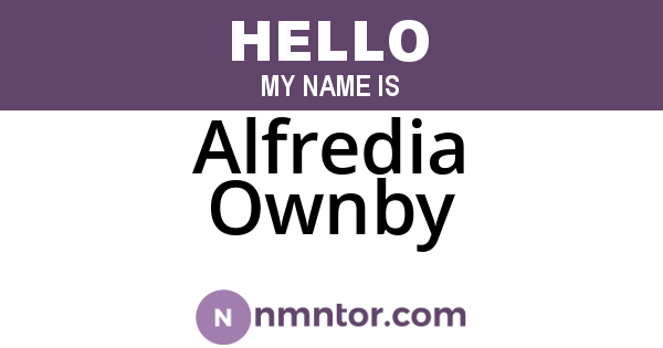 Alfredia Ownby
