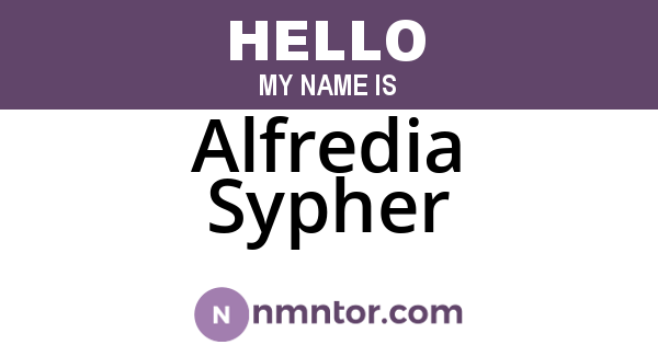 Alfredia Sypher