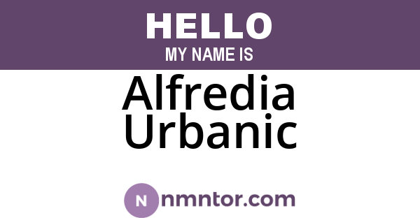 Alfredia Urbanic