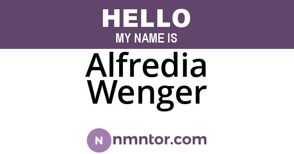 Alfredia Wenger