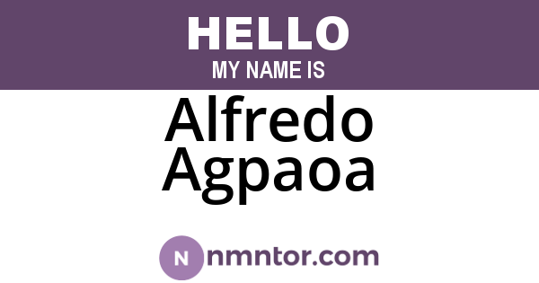 Alfredo Agpaoa