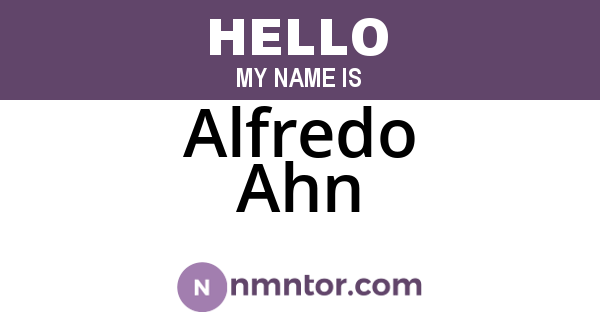 Alfredo Ahn