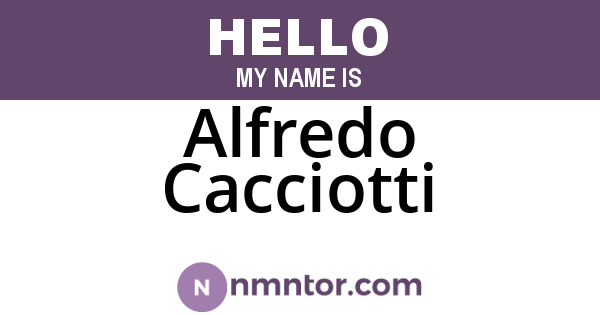 Alfredo Cacciotti