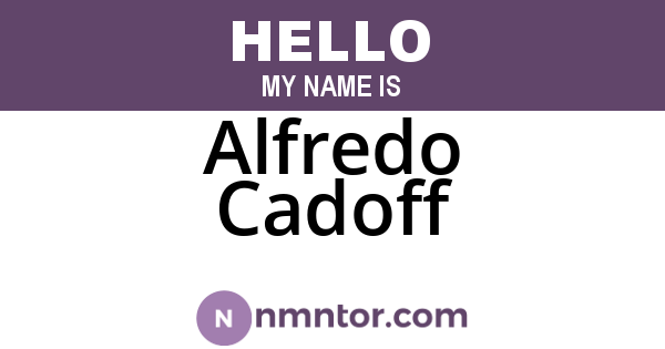 Alfredo Cadoff