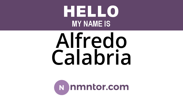 Alfredo Calabria