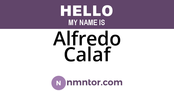 Alfredo Calaf
