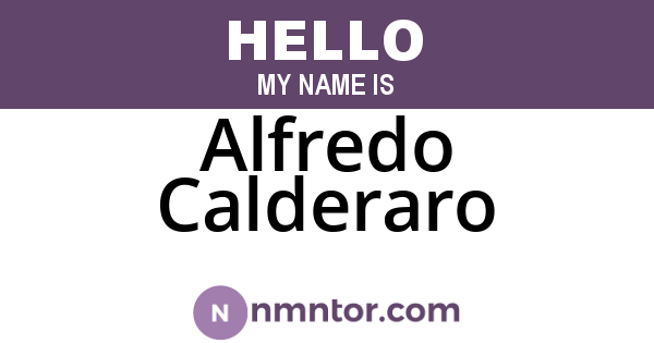 Alfredo Calderaro