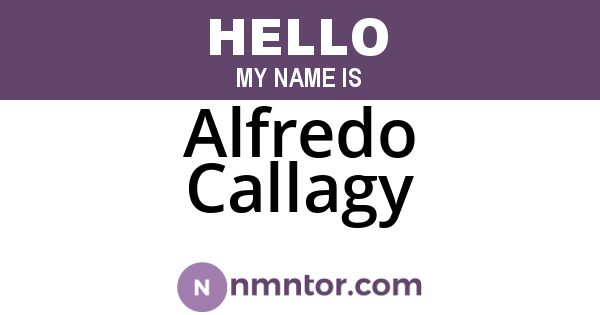 Alfredo Callagy