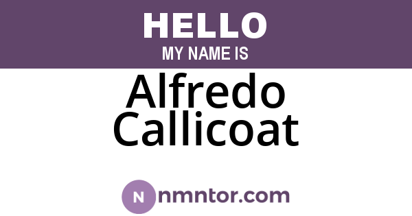 Alfredo Callicoat
