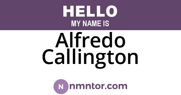 Alfredo Callington