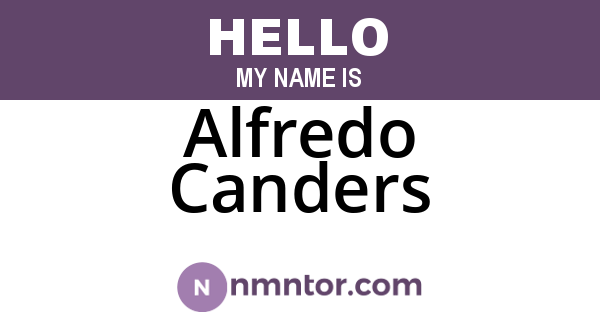 Alfredo Canders
