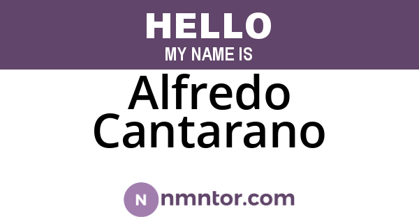 Alfredo Cantarano