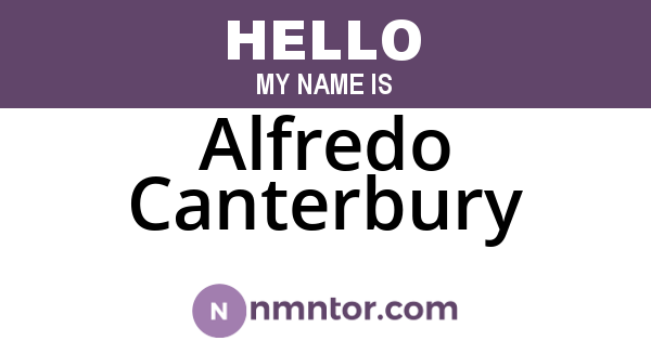 Alfredo Canterbury