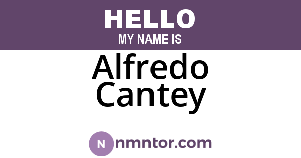 Alfredo Cantey