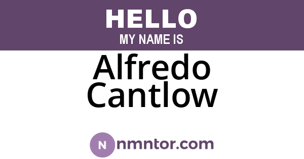 Alfredo Cantlow