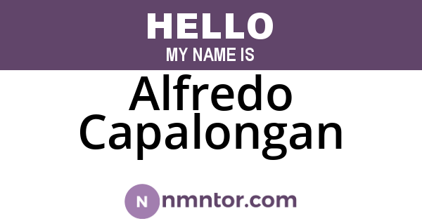 Alfredo Capalongan