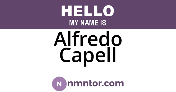 Alfredo Capell