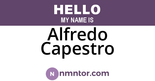 Alfredo Capestro