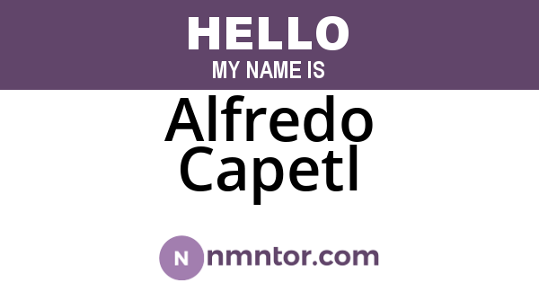 Alfredo Capetl