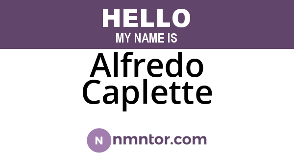 Alfredo Caplette