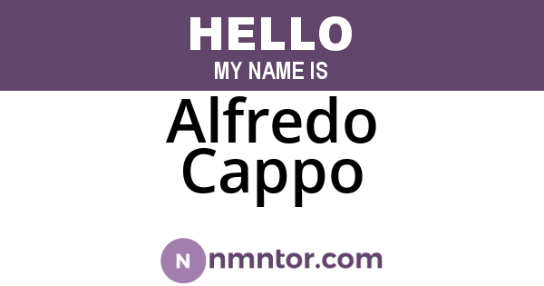 Alfredo Cappo