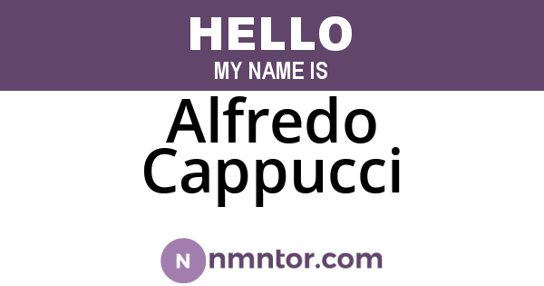 Alfredo Cappucci