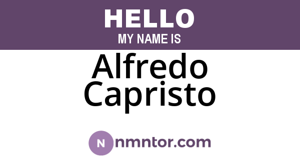 Alfredo Capristo