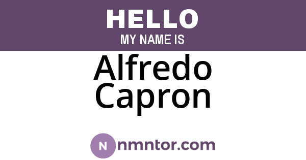 Alfredo Capron