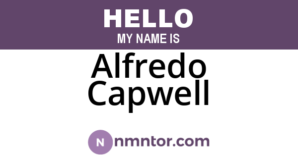 Alfredo Capwell
