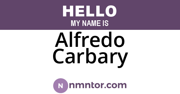 Alfredo Carbary