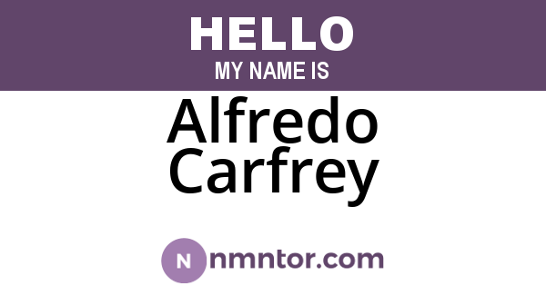 Alfredo Carfrey