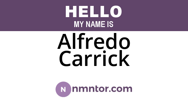 Alfredo Carrick