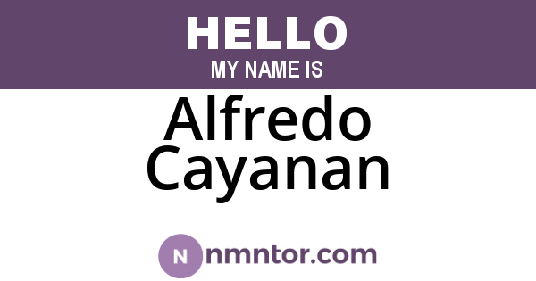 Alfredo Cayanan