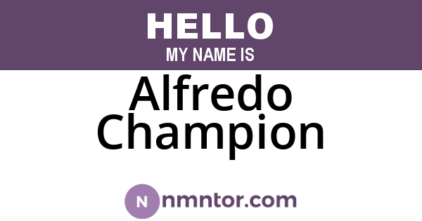 Alfredo Champion