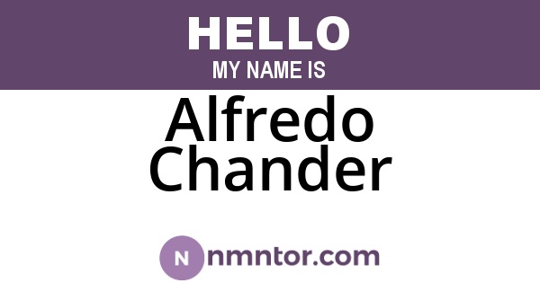 Alfredo Chander