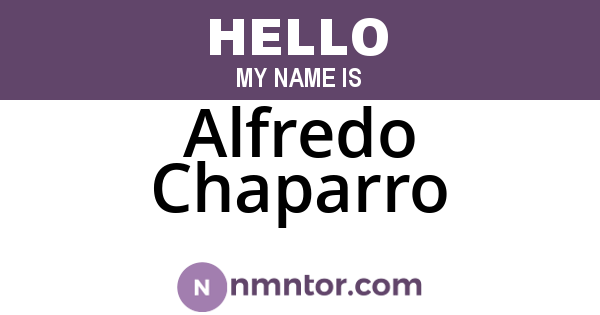 Alfredo Chaparro