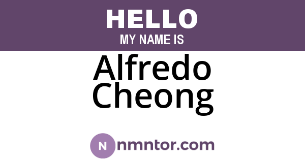 Alfredo Cheong
