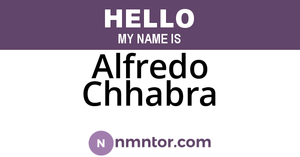 Alfredo Chhabra