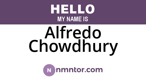 Alfredo Chowdhury