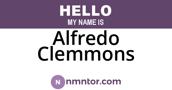 Alfredo Clemmons