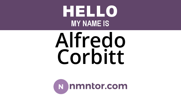 Alfredo Corbitt