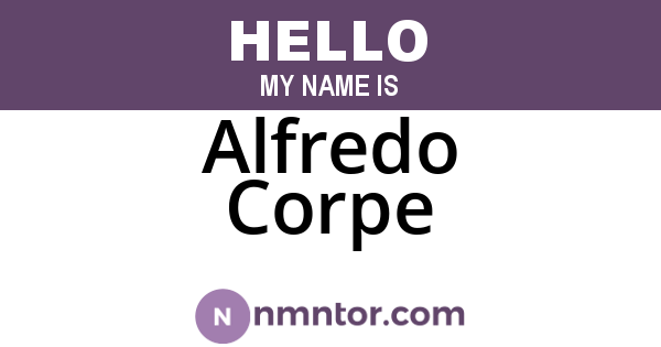 Alfredo Corpe