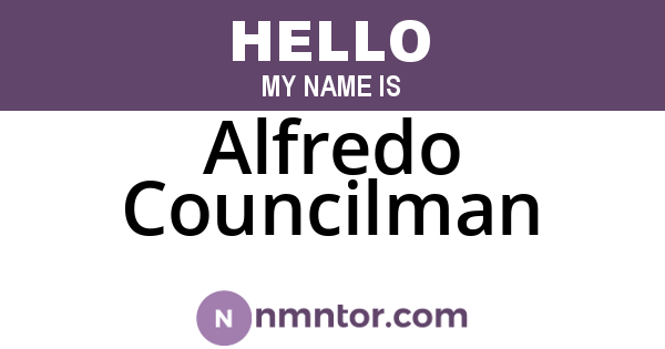 Alfredo Councilman