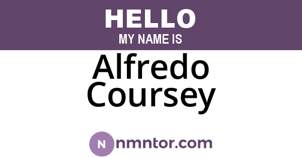 Alfredo Coursey