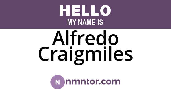 Alfredo Craigmiles