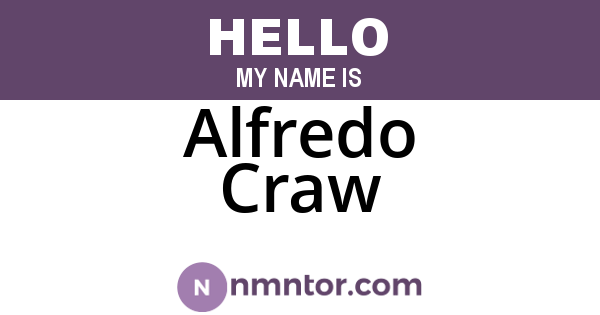 Alfredo Craw