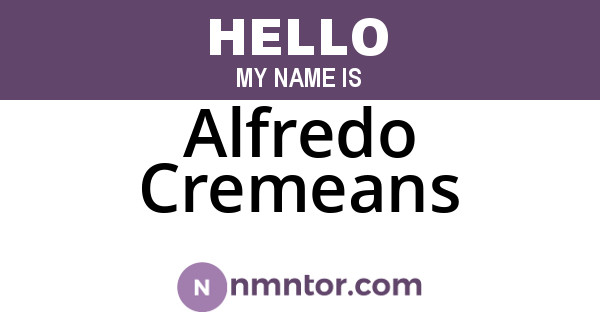 Alfredo Cremeans