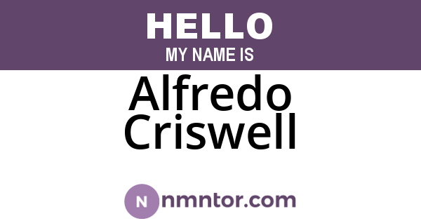 Alfredo Criswell