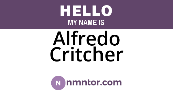 Alfredo Critcher